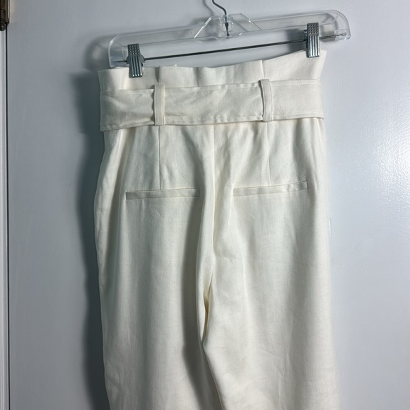 Veronica Beard Clerence Paper Bag Pants Cream Ivory Size 4 - Picture 6 of 14